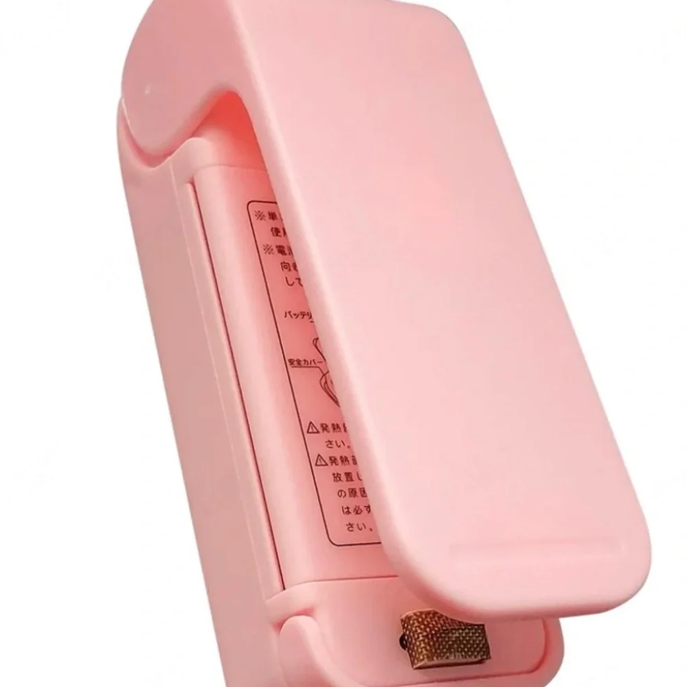 Mini Pink Portable Home Heat Bag Sealer, for Plastic Bags, Reseal Snack Bags